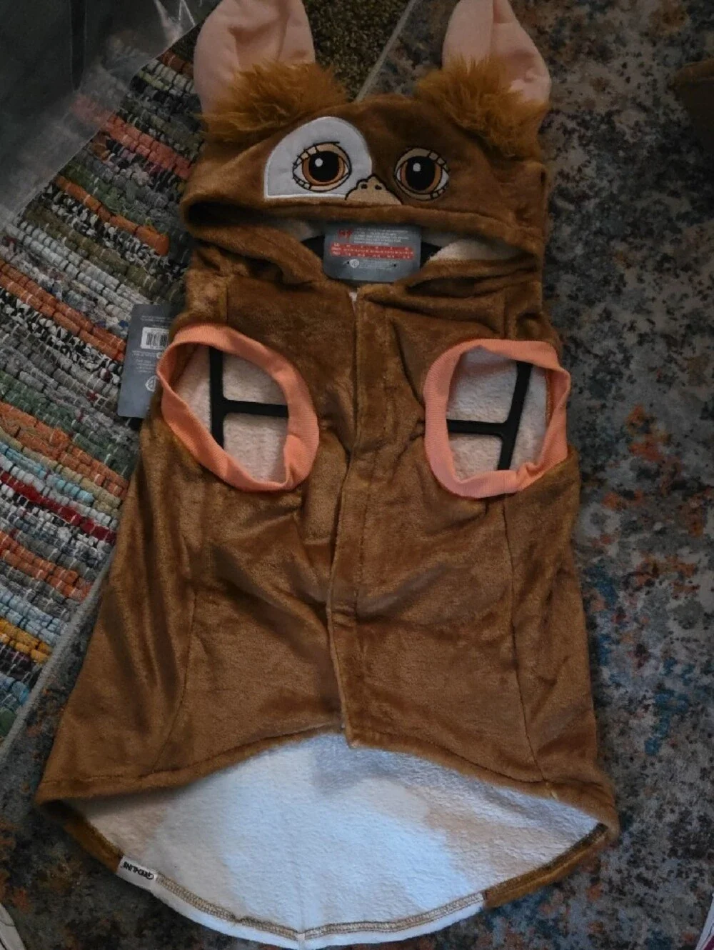 Gremlins Dog Gizmo Plush Costume Tunic in Brown and White XLarge XL Nwt